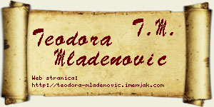 Teodora Mladenović vizit kartica